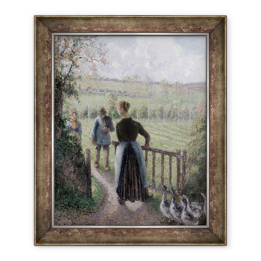 Tablou inramat - Camille Pissarro - Femeia cu gaste, 90 x 110 cm