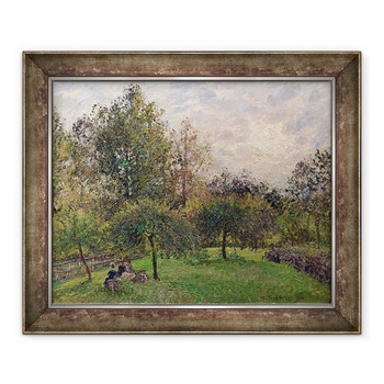 Tablou inramat - Camille Pissarro - Meri si plopi la apusul soarelui, 90 x 110 cm Tablou inramat - Camille Pissarro - Meri si plopi la apusul soarelui, 90 x 110 cm