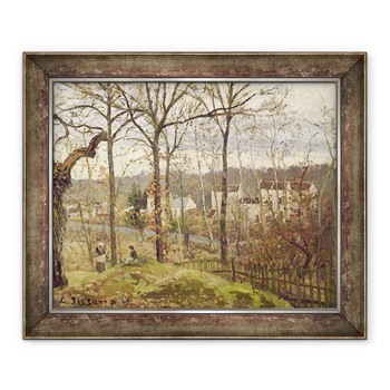 Tablou inramat - Camille Pissarro - Peisaj de iarna la Louveciennes, 90 x 110 cm Tablou inramat - Camille Pissarro - Peisaj de iarna la Louveciennes, 90 x 110 cm