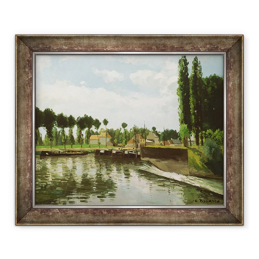 Tablou inramat - Camille Pissarro - Lock la Pontoise, 90 x 110 cm
