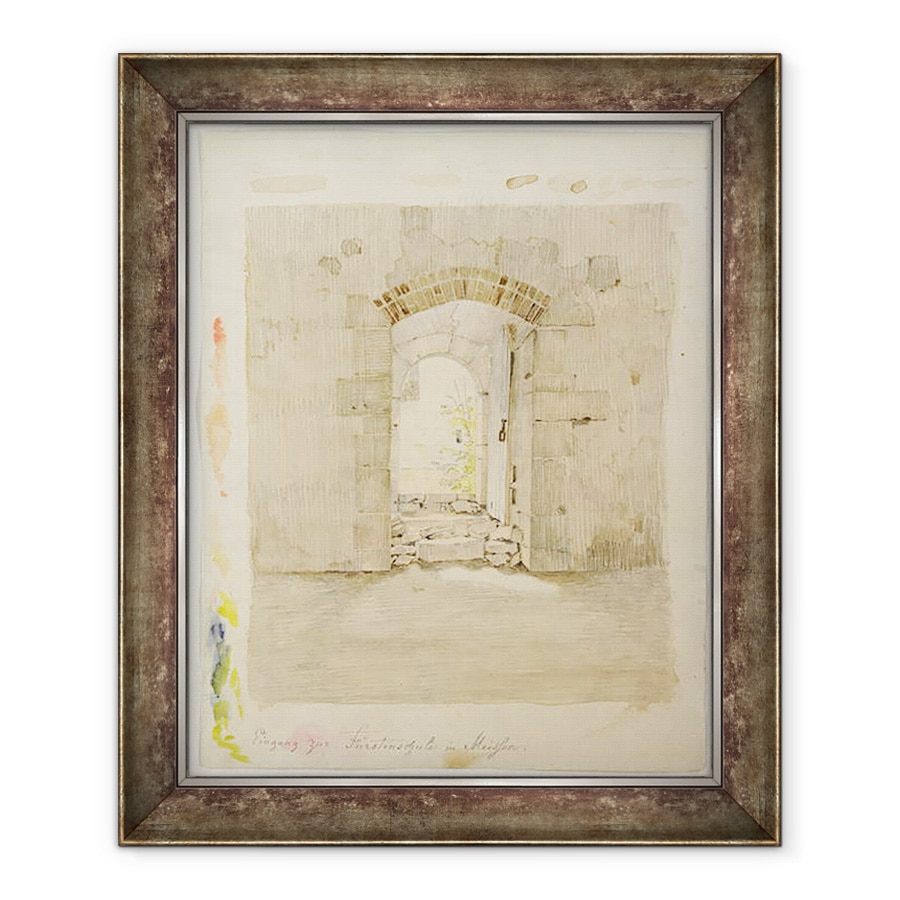 Tablou inramat - Caspar David Friedrich - Poarta de intrare la scoala Regala din Meissen, 90 x 110 cm