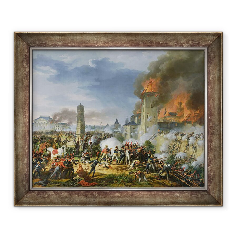 Tablou inramat - Charles Thevenin - Atacul si preluarea lui Ratisbon, 23 aprilie 1809, 50 x 60 cm
