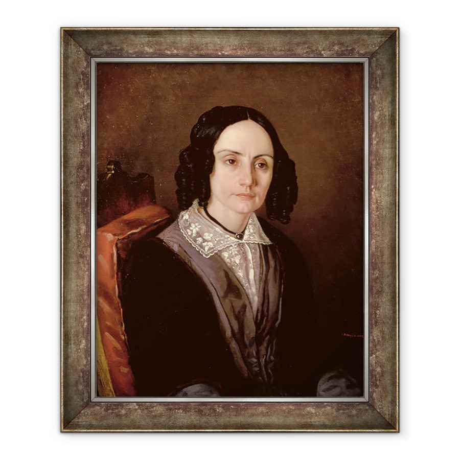 Tablou inramat - Carl Peter Mazer - Portretul Contesei Maria Volkonskaja 1805-63 1848, 50 x 60 cm