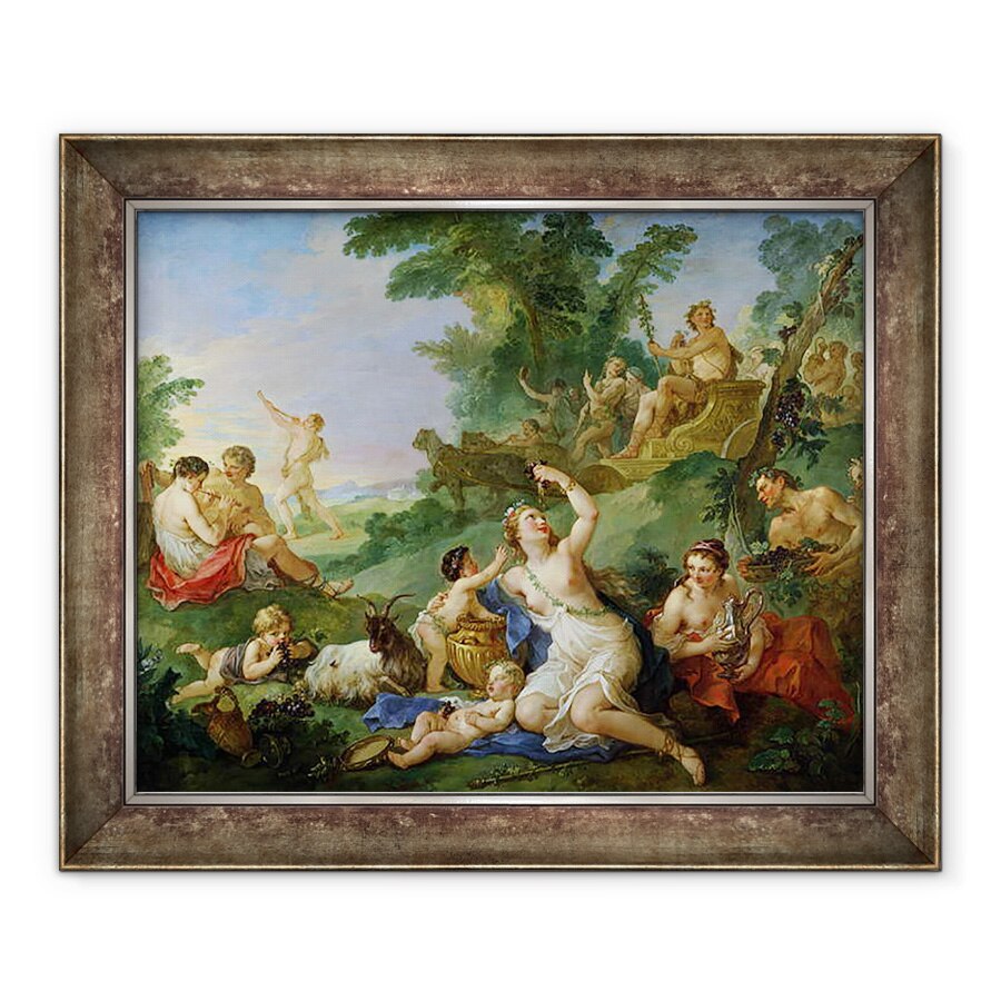 Tablou inramat - Charles Joseph Natoire - Triumful lui Bacchus, 50 x 60 cm