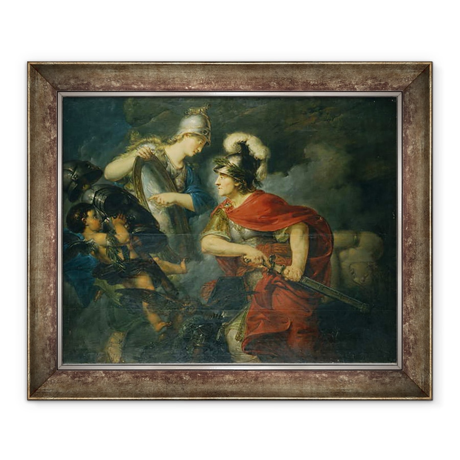 Tablou inramat - Christian Bernhard Rode - Minerva Aratandu-si invidia in scutul lustruit, 90 x 110 cm