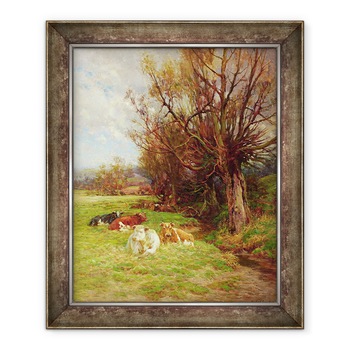 Tablou inramat - Charles James Adams - Pasunat bovine, 50 x 60 cm Tablou inramat - Charles James Adams - Pasunat bovine, 50 x 60 cm