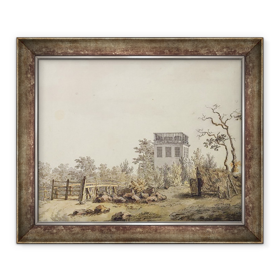 Tablou inramat - Caspar David Friedrich - Peisaj cu Pavilion, 90 x 110 cm