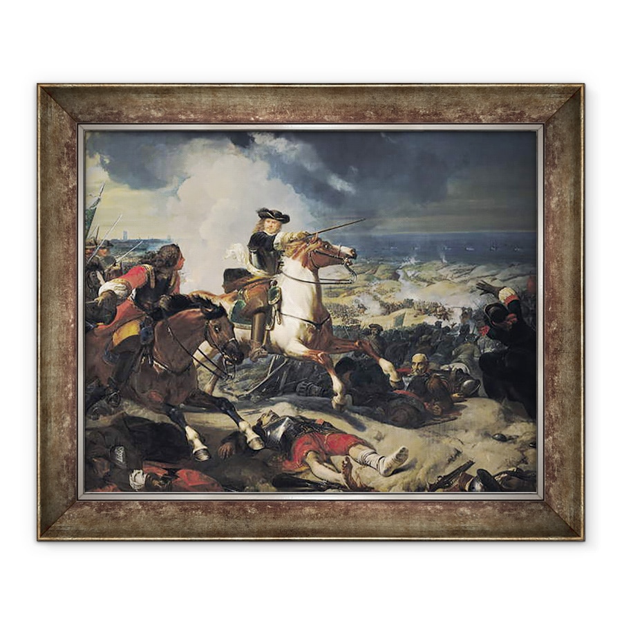 Tablou inramat - Charles-Philippe Lariviere - Batalia de la Dune, 14 iunie 1658, 90 x 110 cm