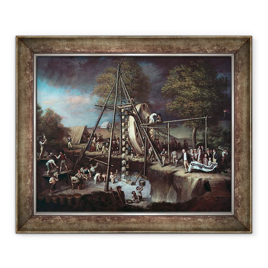 Tablou inramat - Charles Willson Peale - Exhumarea mastodonului, 50 x 60 cm