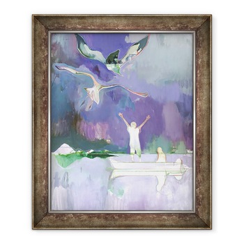 Tablou inramat - Charlotte Evans - pasari, 50 x 60 cm Tablou inramat - Charlotte Evans - pasari, 50 x 60 cm