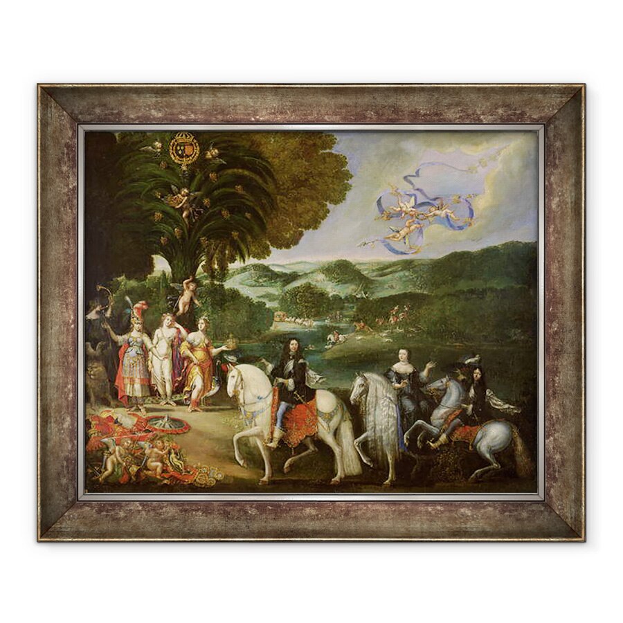 Tablou inramat - Claude Deruet - Alegorie a casatoriei lui Ludovic al XIV-lea 1638-1715 in 1631, 50 x 60 cm