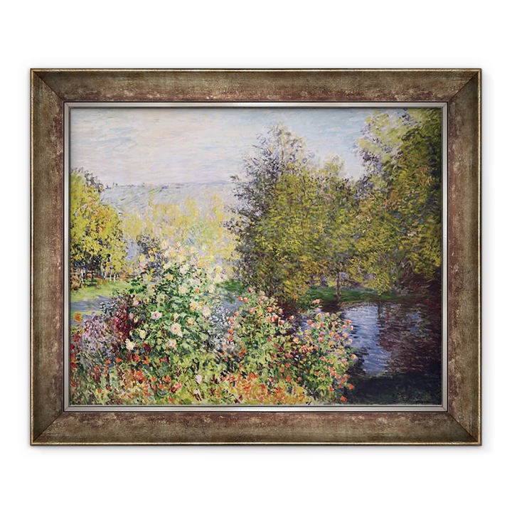 Картина в рамка - Клод Моне - Кът от градината в Монжерон, 70 x 85 cm