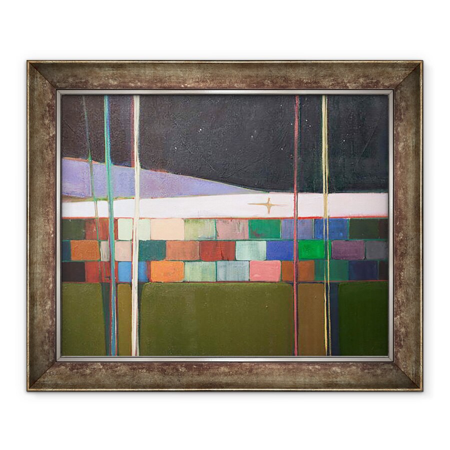 Tablou inramat - Charlotte Evans - blocuri curcubeu, 50 x 60 cm