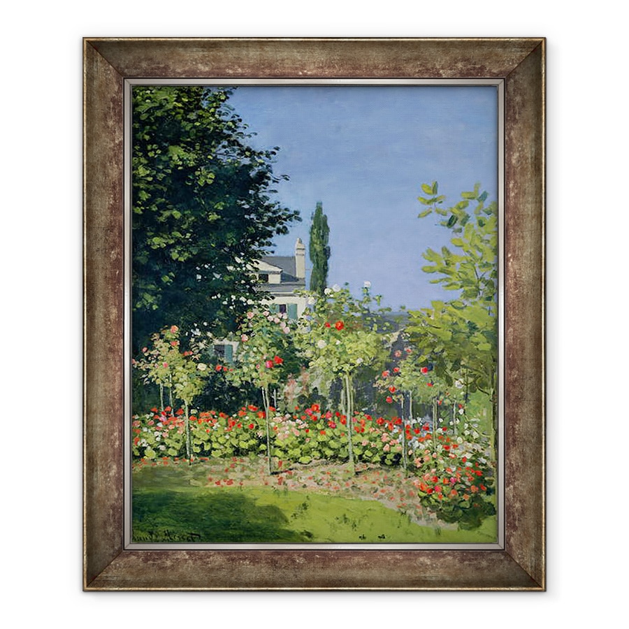 Tablou inramat - Claude Monet - Gradina inflorita la Sainte-Adresse, 50 x 60 cm
