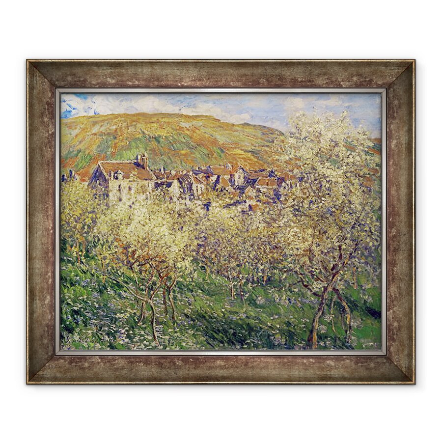 Tablou inramat - Claude Monet - Pruni in floare, 50 x 60 cm