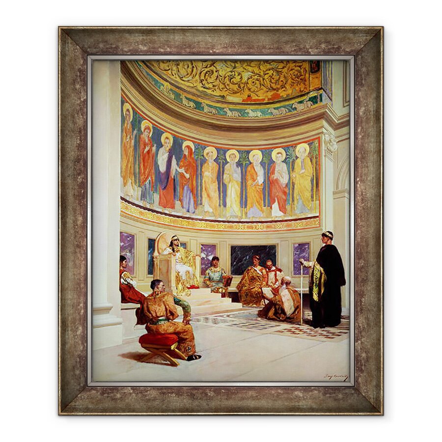 Tablou inramat - Constant - Sfantul Ioan Crisostom c.347-407 exilat de imparateasa Eudoxia d.404, 50 x 60 cm