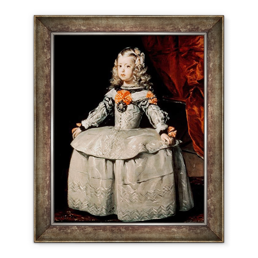 Tablou inramat - Diego Rodriguez de Silva y Velazquez - Portretul Infantei Margarita 1651-73 in varsta de cinci ani, 50 x 60 cm