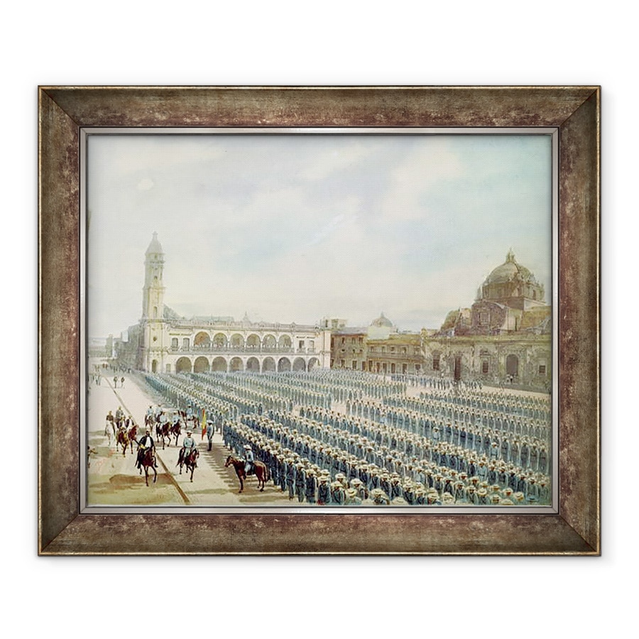 Tablou inramat - Daries - Corpul expeditionar spaniol din Vera Cruz in 1862 sub ordinele generalului Juan Prim y Prats, 50 x 60 cm