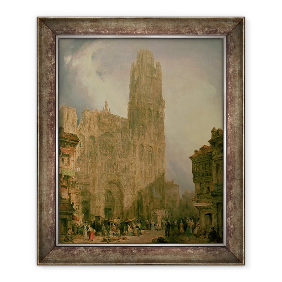 Tablou inramat - David Roberts - Frontul de vest al Notre Dame, 50 x 60 cm