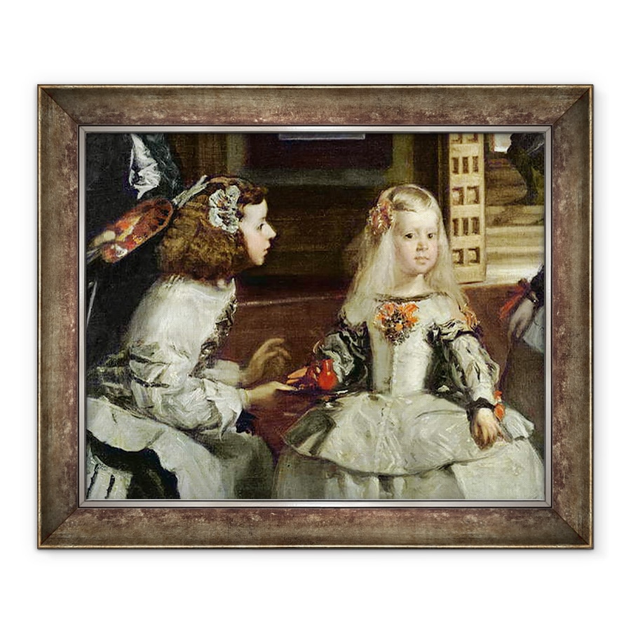 Tablou inramat - Diego Rodriguez de Silva y Velazquez - Las Meninas sau Familia lui Filip al IV-lea, detaliu II, 50 x 60 cm