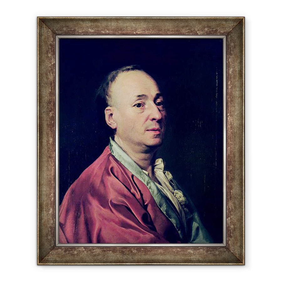 Tablou inramat - Dmitri Grigor'evich Levitsky - Denis Diderot 1715-84 1773, 50 x 60 cm