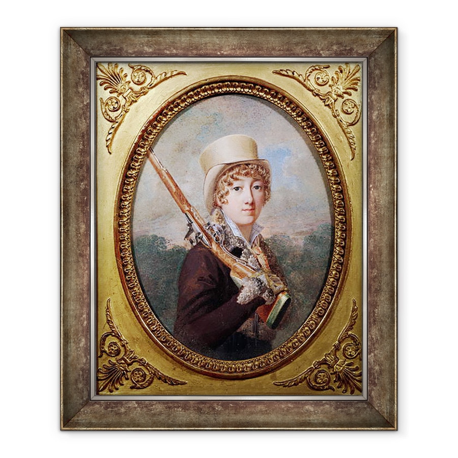 Tablou inramat - Dutailly - Natalie de Laborde de Mereville, contesa Charles de Noailles, in parcul de la Mereville, 50 x 60 cm