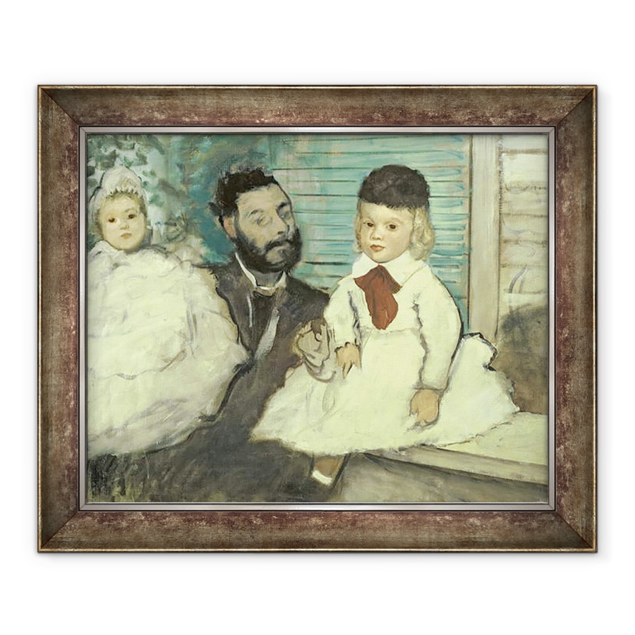 Tablou inramat - Edgar Degas - Conte Le Pic si fiii sai, 50 x 60 cm