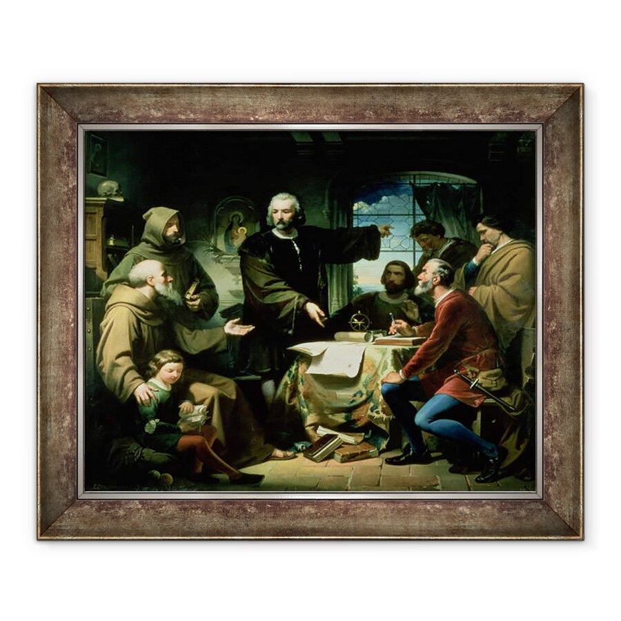 Tablou inramat - Eduardo Javier Ramon Cano de la Pena - Cristofor Columb 1451-1506 in Manastirea de la Rabida, 50 x 60 cm