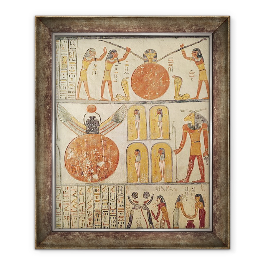 Tablou inramat - Egyptian 20th Dynasty - Detalii din Cartea Pamantului, 50 x 60 cm