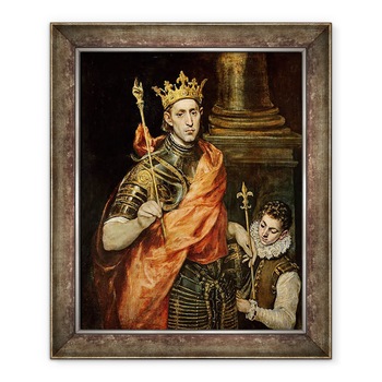 Tablou inramat - El Greco - St Louis 1215-70 si pagina sa, 70 x 85 cm Tablou inramat - El Greco - St Louis 1215-70 si pagina sa, 70 x 85 cm