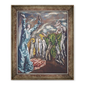 Tablou inramat - El Greco - Viziunea Sfantului Ioan, 50 x 60 cm Tablou inramat - El Greco - Viziunea Sfantului Ioan, 50 x 60 cm