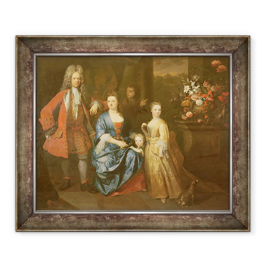 Tablou inramat - Enoch Seeman - Colonelul Andrew Bissett si familia sa, 50 x 60 cm