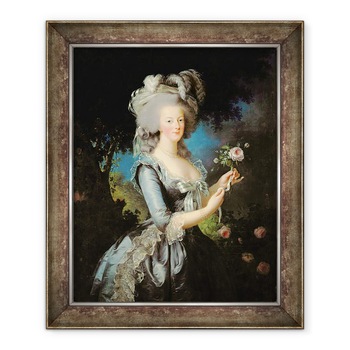 Tablou inramat - Elisabeth Louise Vigee-Lebrun - Marie Antoinette cu un trandafir, 70 x 85 cm Tablou inramat - Elisabeth Louise Vigee-Lebrun - Marie Antoinette cu un trandafir, 70 x 85 cm