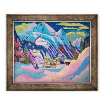 Tablou inramat - Ernst Ludwig Kirchner - Davos in timpul iernii, 50 x 60 cm Tablou inramat - Ernst Ludwig Kirchner - Davos in timpul iernii, 50 x 60 cm