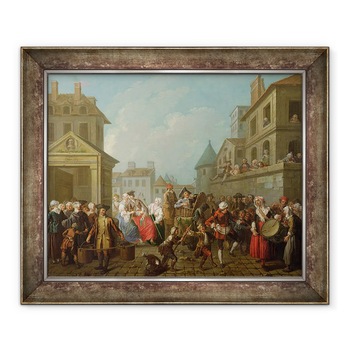 Tablou inramat - Etienne Jeaurat - Carnavalul stradal din Paris, 50 x 60 cm Tablou inramat - Etienne Jeaurat - Carnavalul stradal din Paris, 50 x 60 cm
