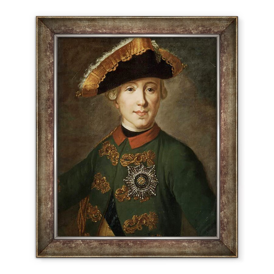 Tablou inramat - Fedor Stepanovich Rokotov - Portretul tarului Petru III 1728-62, 50 x 60 cm