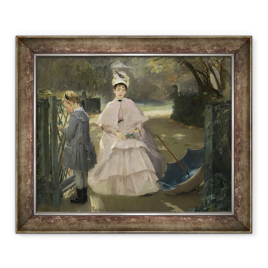 Tablou inramat - Eva Gonzales - Bona si Copil, 50 x 60 cm