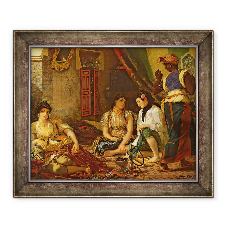 Tablou Inramat Ferdinand Victor Eugene Delacroix Femeile Din Alger In Apartamentul Lor 50 X 60 Cm Emag Ro