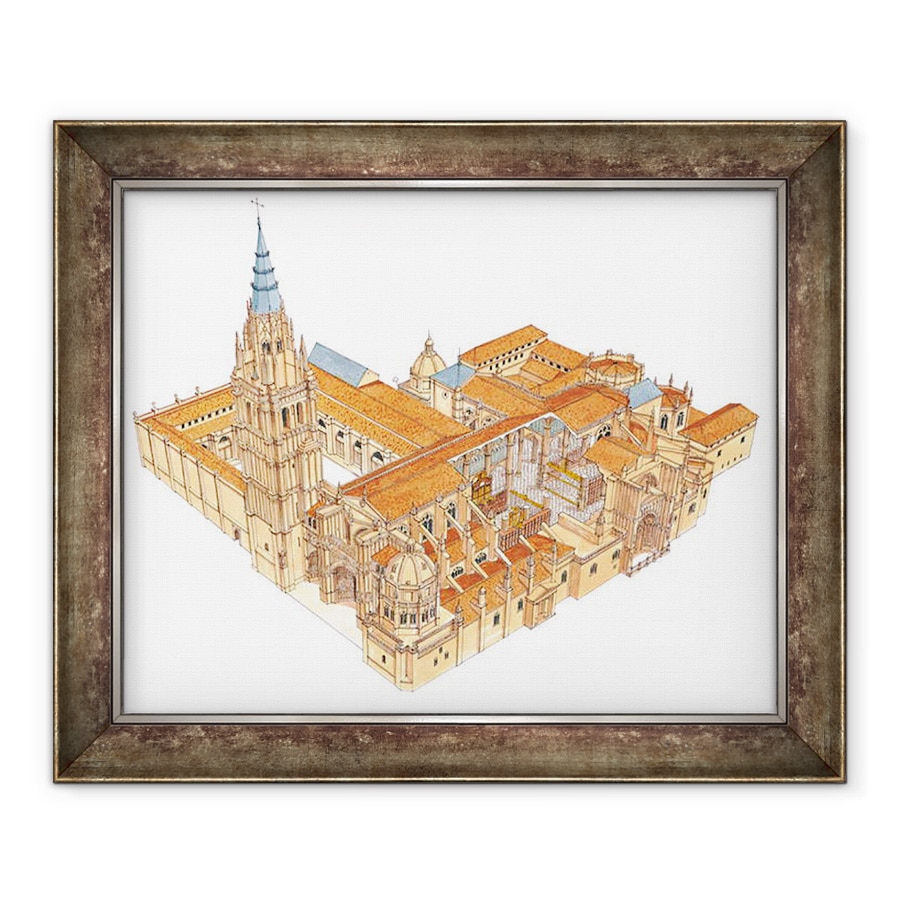 Tablou inramat - Fernando Aznar Cenamor - Catedrala Toledo. Spania, 50 x 60 cm