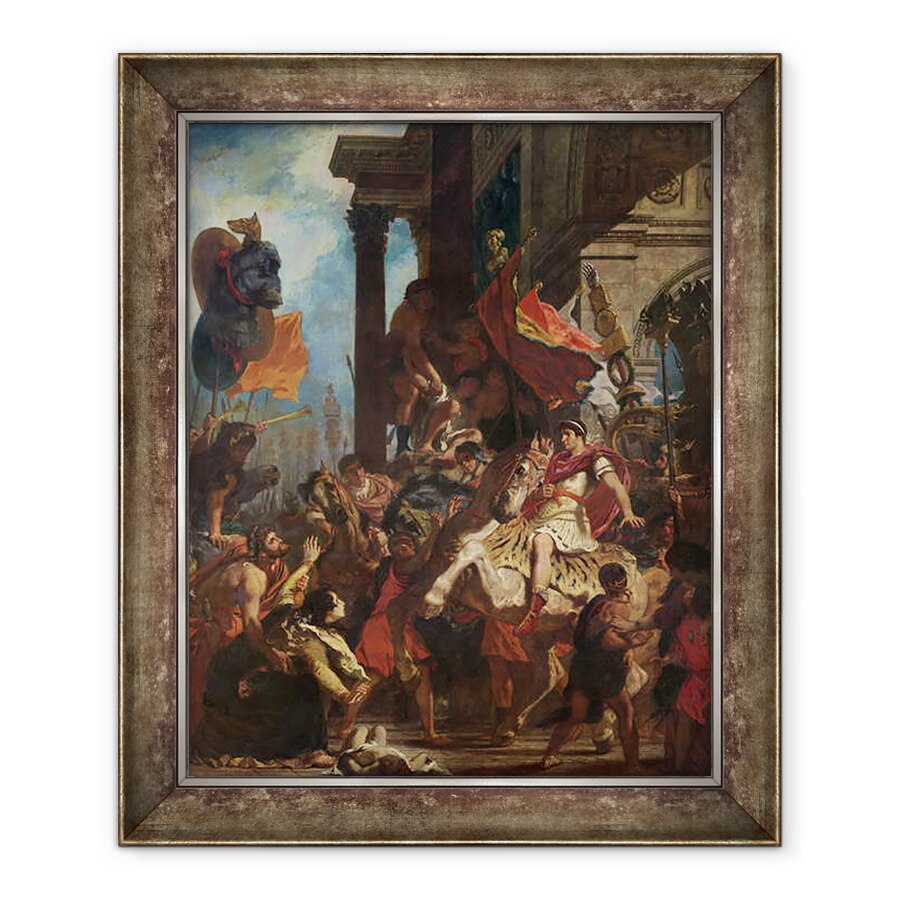 Tablou inramat - Ferdinand Victor Eugene Delacroix - Justitia lui Traian 53-117 1840, 50 x 60 cm