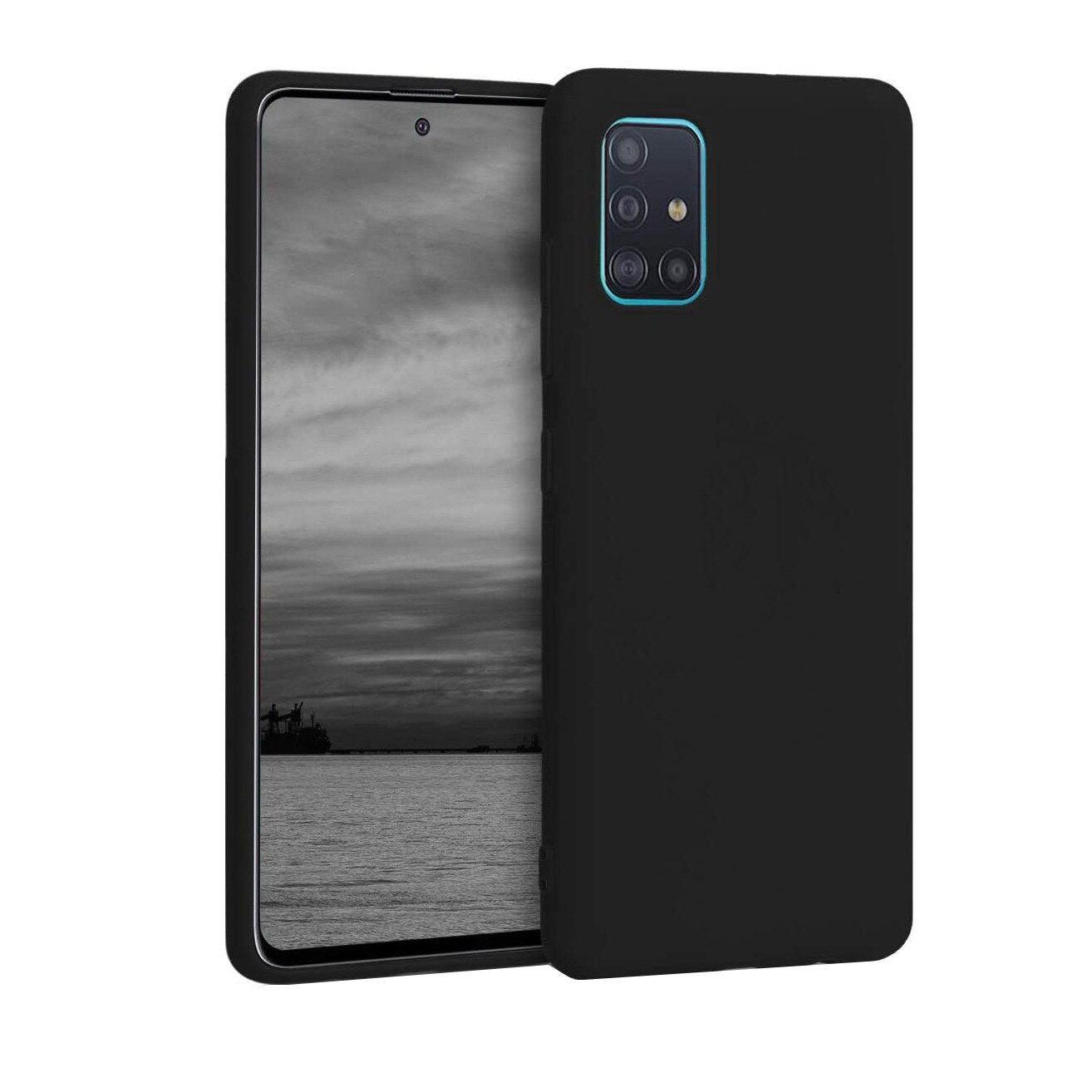 Husa protectie pentru Samsung Galaxy A51, Ultra Slim, din silicon, Negru