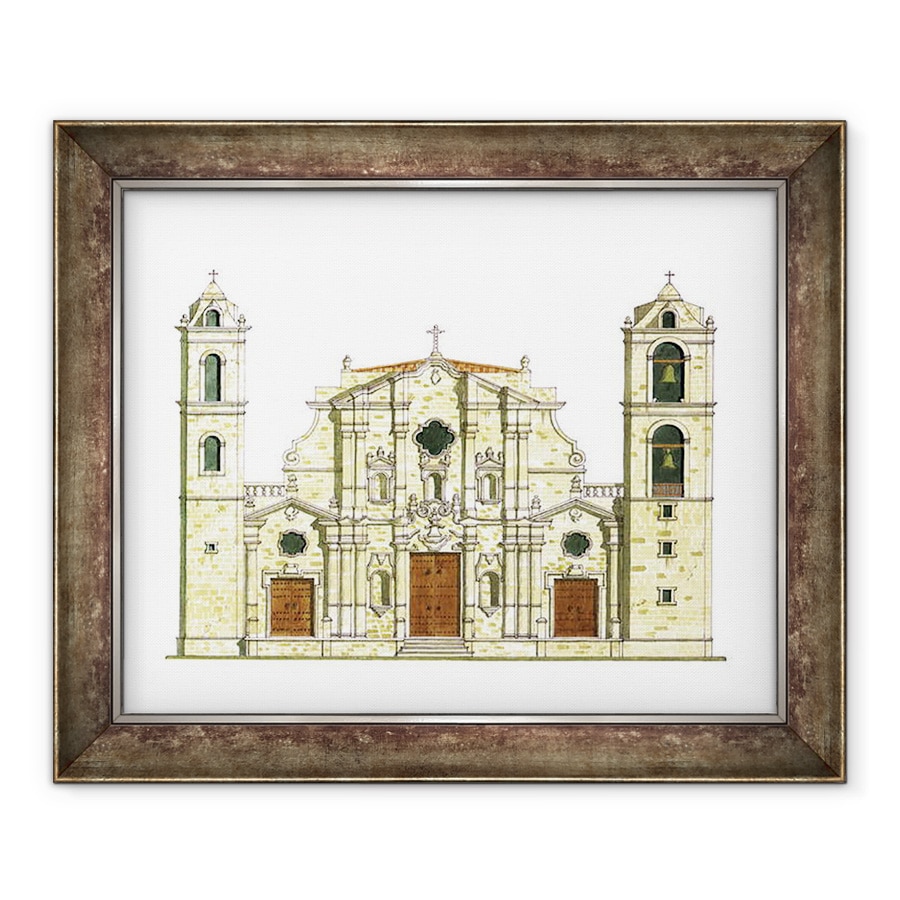 Tablou inramat - Fernando Aznar Cenamor - Catedrala La Habana. Cuba, 50 x 60 cm
