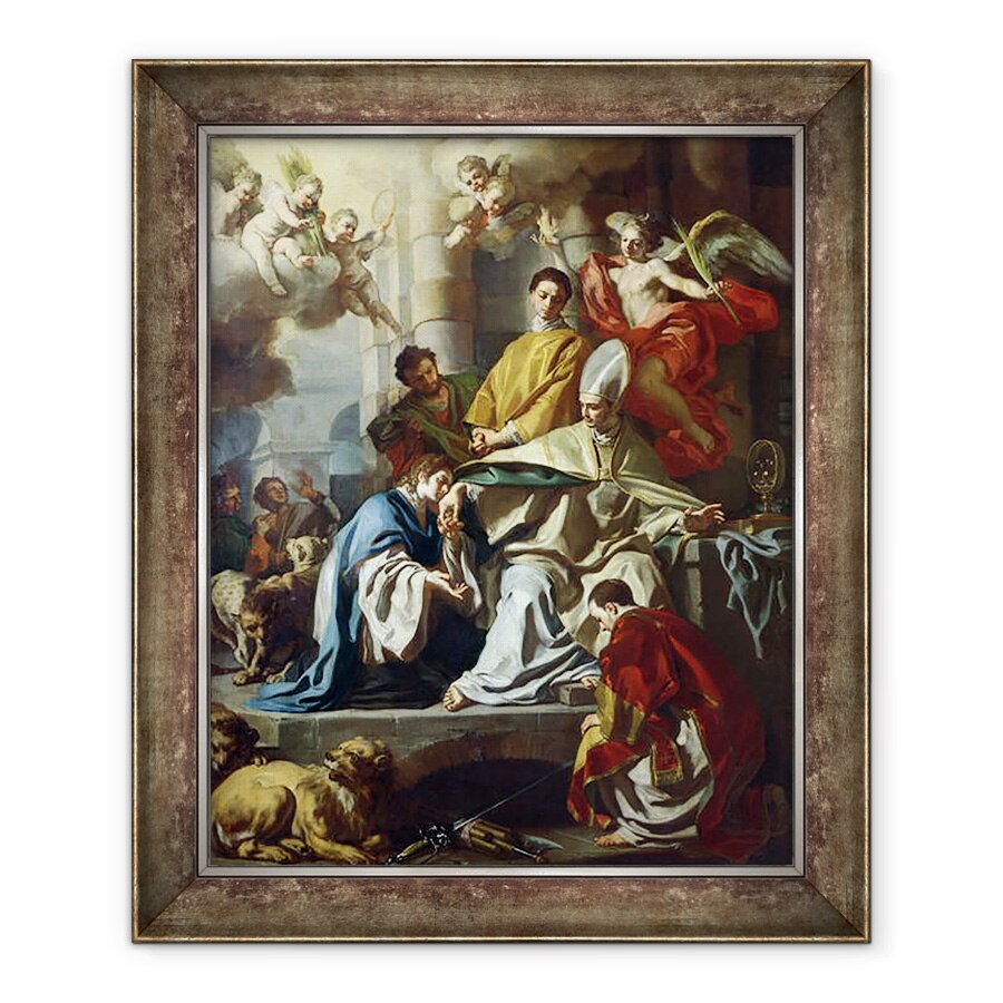 Tablou inramat - Francesco Solimena - Sfantul Ianuarie a fost vizitat in inchisoare de Proculus si Sosius, 70 x 85 cm