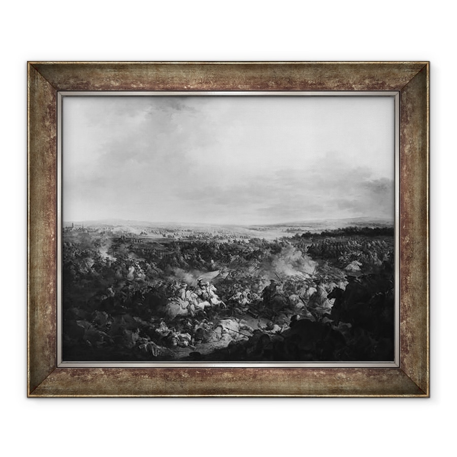 Tablou inramat - Francesco Giuseppe Casanova - Prima zi a bataliei de la Fribourg, 70 x 85 cm