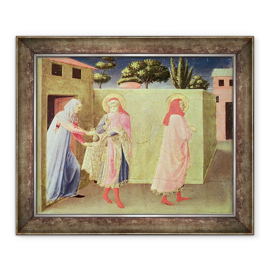 Tablou inramat - Fra Angelico - Vindecarea Palladia de catre SS. Cosma si Damian, predella din Altarpiece Annalena, 50 x 60 cm