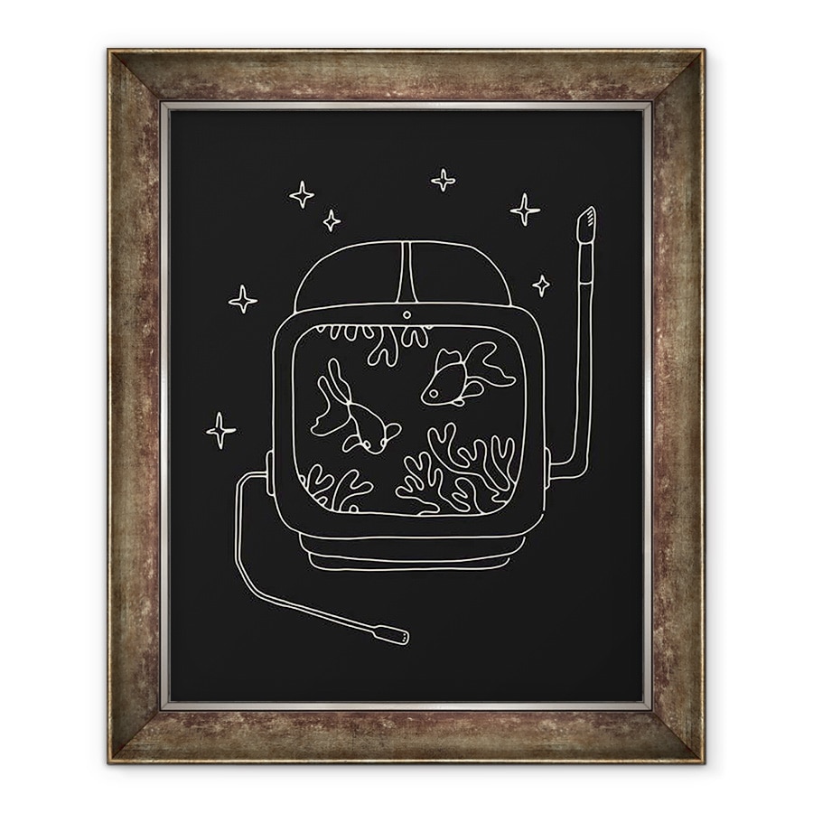 Tablou inramat - Florent Bodart - Casca Astronaut in Apa, 70 x 85 cm