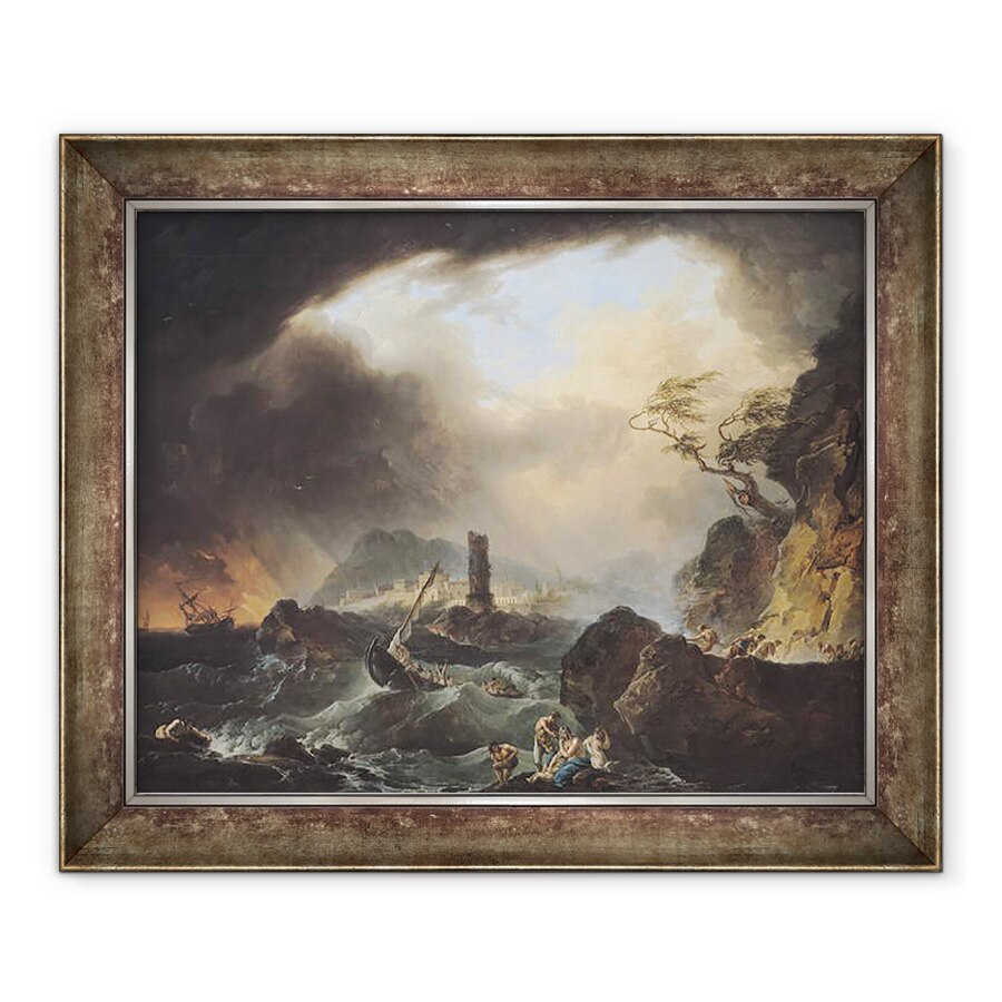 Tablou inramat - Francois Valentin Gazard - Furtuna, 70 x 85 cm