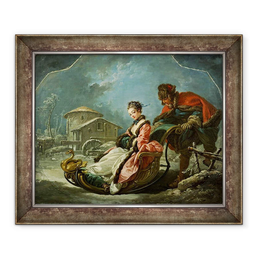 Tablou inramat - Francois Boucher - Cele patru anotimpuri - Iarna, 70 x 85 cm