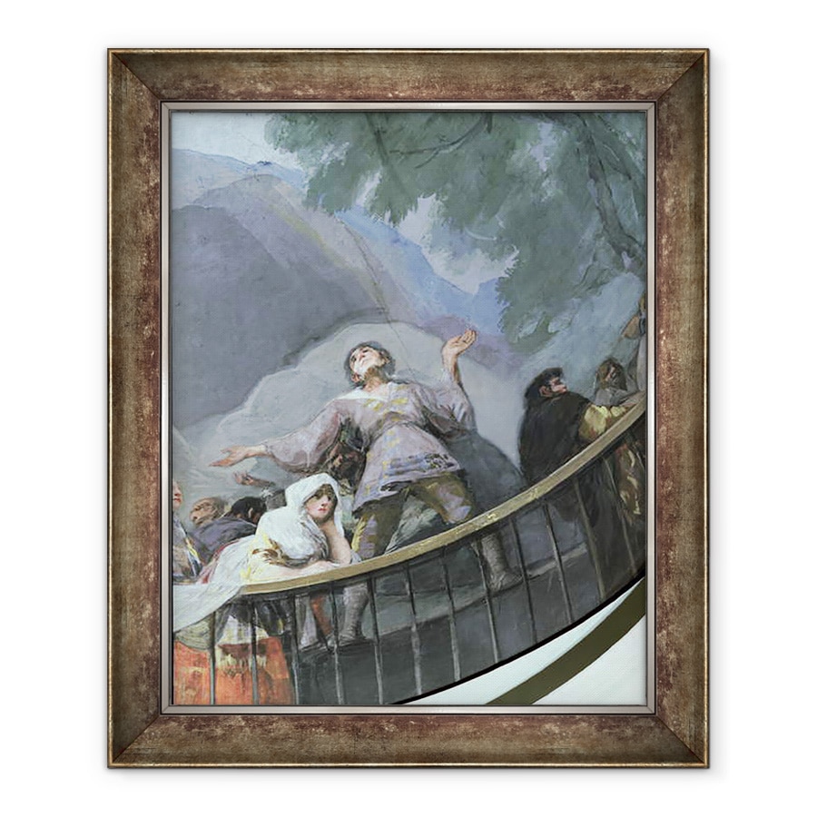 Tablou inramat - Francisco Jose de Goya y Lucientes - Un martor extaziat, detaliu de la Miracolul Sfantului Anton din Padova, de la cupola, 70 x 85 cm