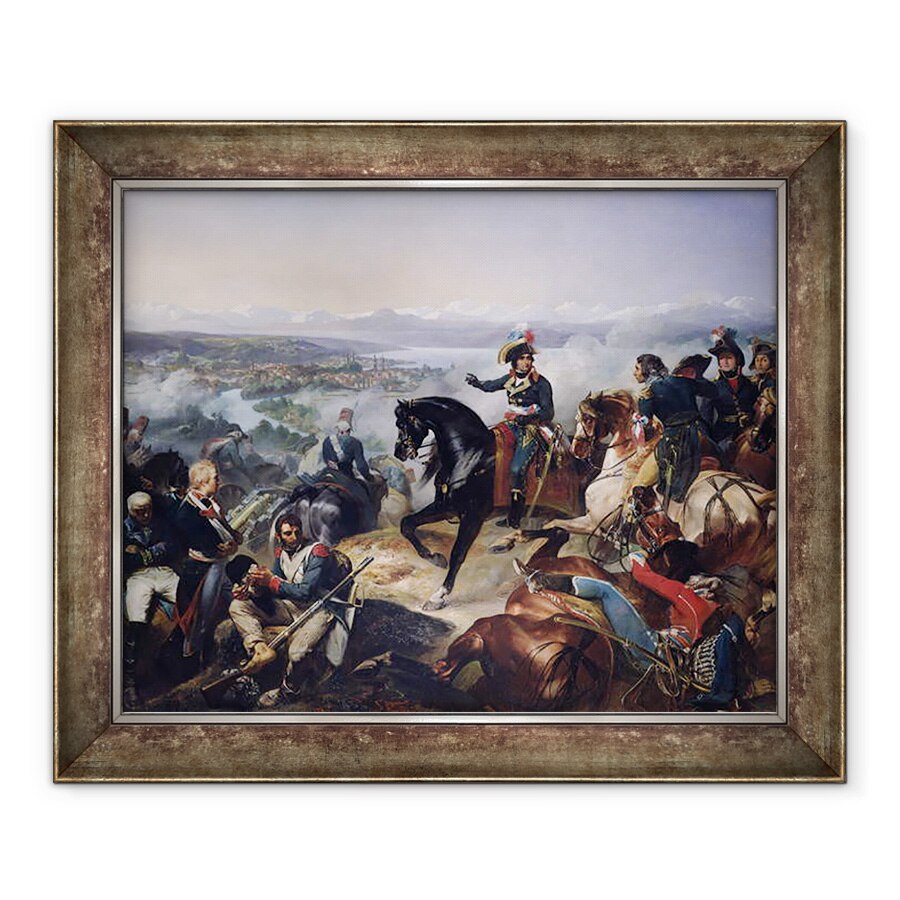 Tablou inramat - Francois Bouchot - Batalia de la Zurich, 25 septembrie 1799, 70 x 85 cm